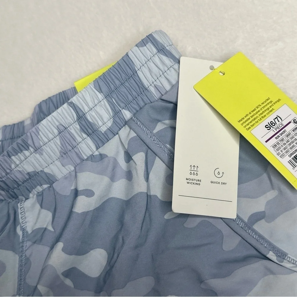All In Motion Girl's Size Small 6/7 T.Blue Multicolor Running Athletic Shorts